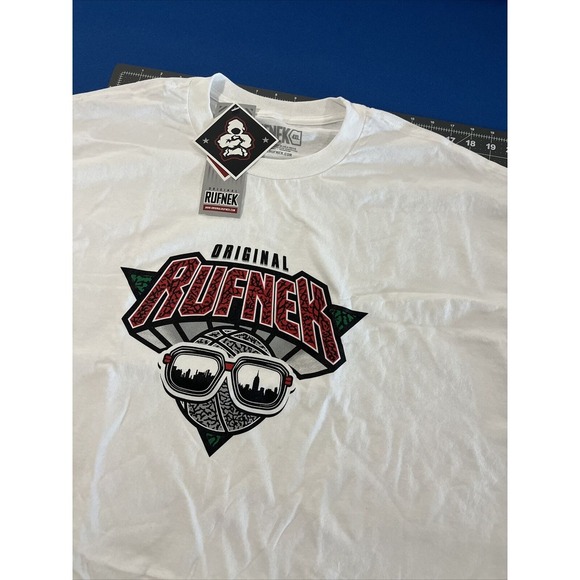 Original Rufneck Men's 4XL White‎ ORIGINAL RUFNEK Graphic Streetwear T-Shirt New - Picture 1 of 7